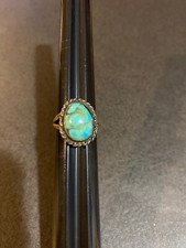 VINTAGE STERLING SILVER TURQUOISE RING SIZE: 6
