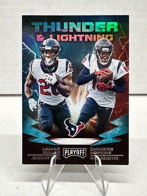 2019 Panini Playoff Thunder & Lightning #11 Lamar Miller DeAndre Hopkins Texans