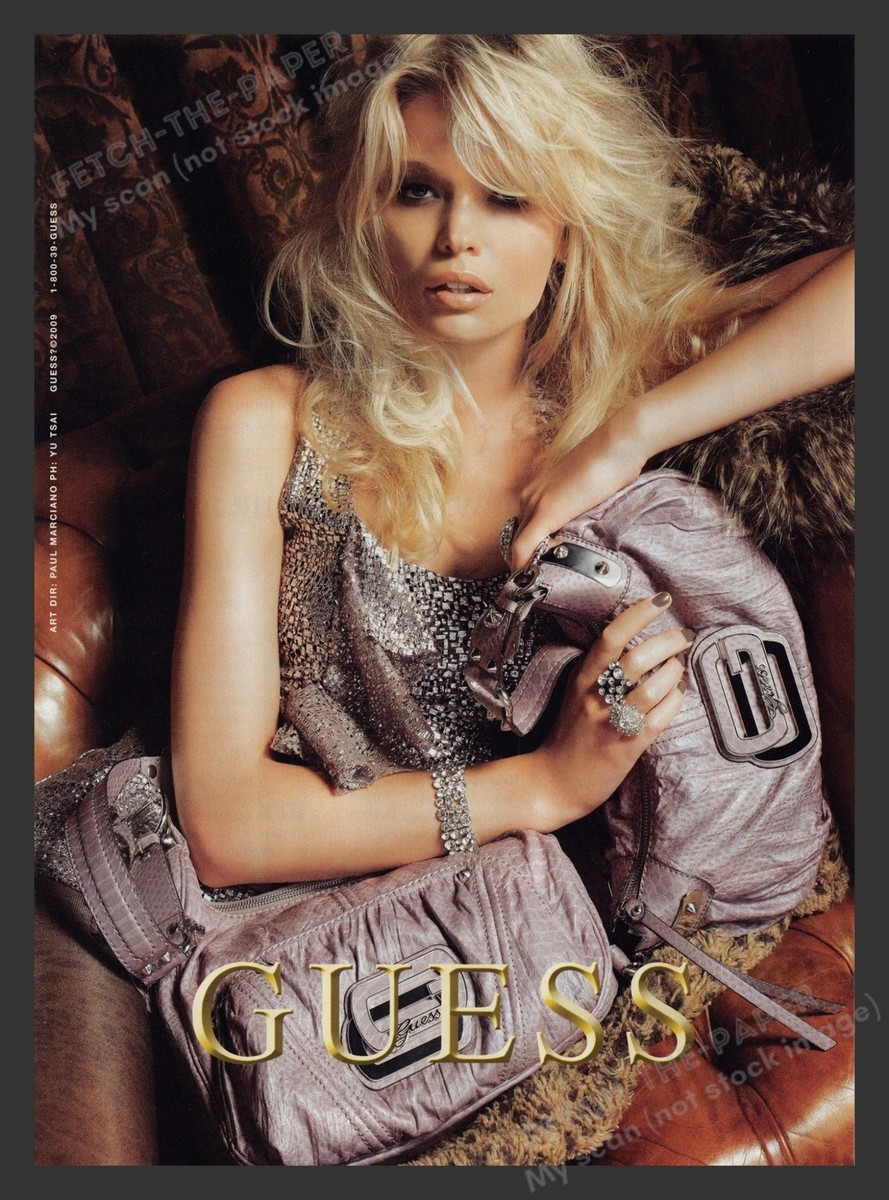 Guess 2000s Print Advertisement 2009 Handbags Sexy Blonde Model | eBay