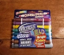 Vintage COLORIFIC  DOUBLE ENDED Metallic Colors METALLIC MARKER BOLD 