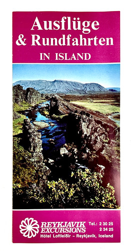 1970s Reykjavik Iceland Tour Ausfluge Rundfahrten Loftlrioit VTG Travel Brochure