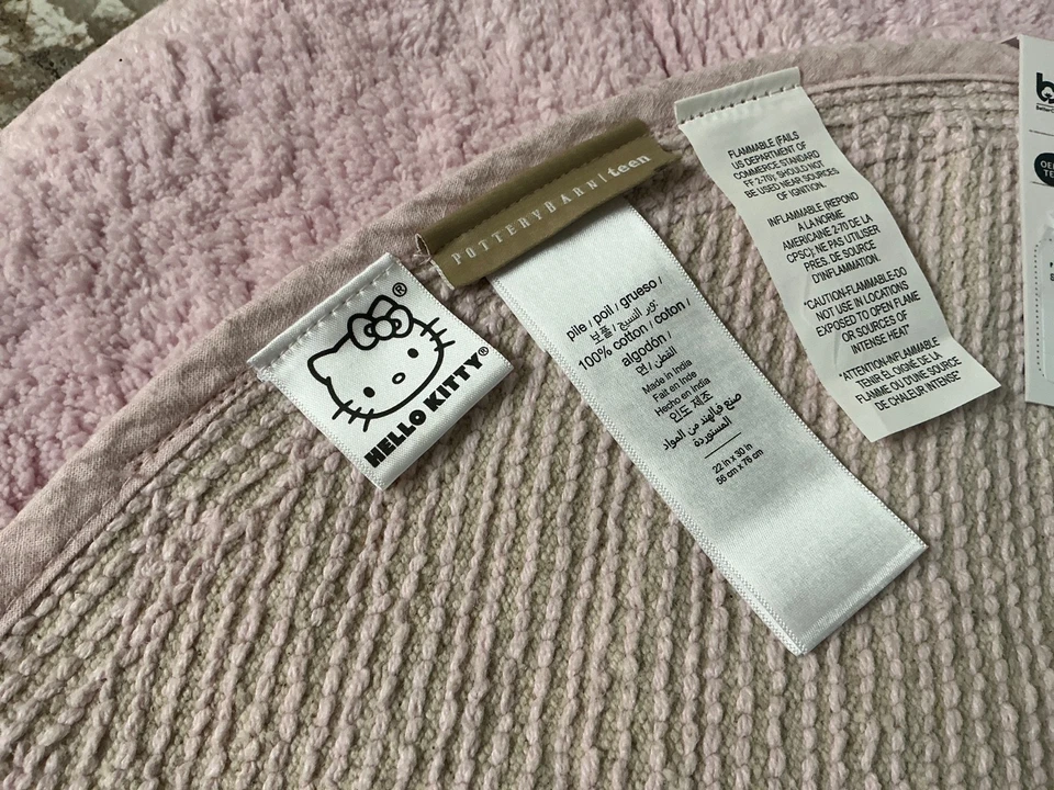POTTERY BARN TEEN Hello Kitty® Pink Bath Mat-NWT - Image 3 of 3