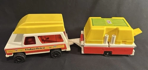 Fisher Price Little People 1970s Vintage Pop-Up Camper Set
