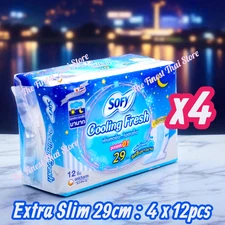 SOFY Cooling Fresh Super Slim 0.1 Overnight Sanitary Pad with Wings 4 x 12pcs