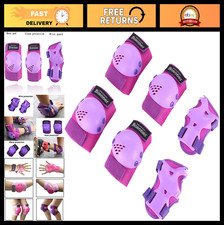 Kids Protective Gear Set - Knee Pads, Elbow Pads Wrist Guards for Sports 3-15Y