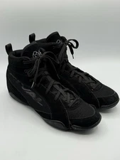 Rival Men's Boxing Shoes Snake Print Silver 11 SX-Guerrero High Top Black