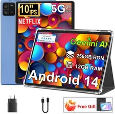 2026 Tab 10  Gaming Tablet 12GB RAM 256GB ROM 8000mAh Tablet 1920 1200 Bluetooth