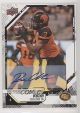 2019 Upper Deck CFL Auto Ricky Collins Jr #107 Auto 00ah