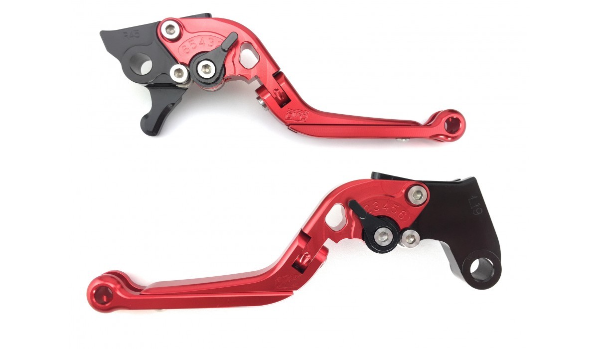 Leviers Repliables Rouges Flip Up pour Moto Honda CB650R 2024 - 2