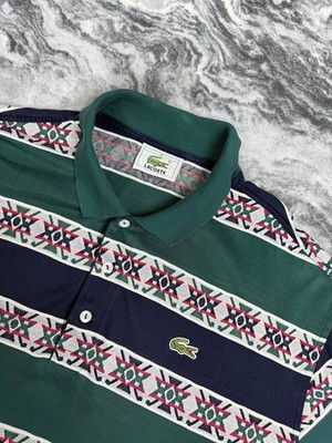 Vintage Lacoste Polo Shirt Striped 00s Men Size XL Multicolor | eBay
