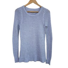 Loft Womens Wool Blend Sweater Size XS Periwinkle Blue Autumn Casual Office