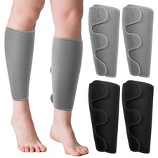 Adjustable Calf Brace Shin Splint Support Lower Leg Compression Gray Black
