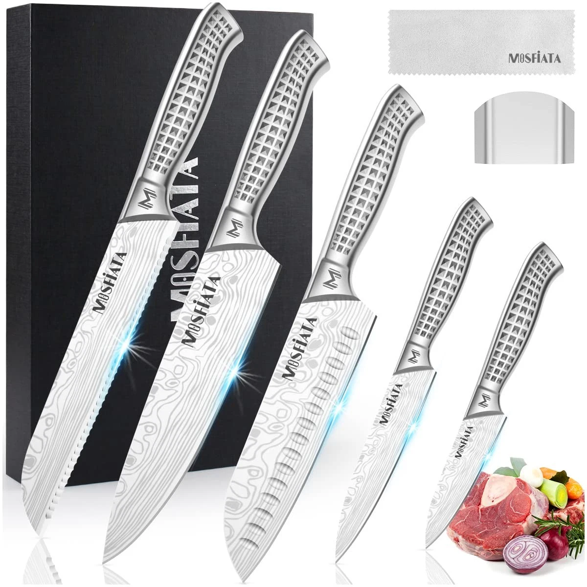 7 Piece Kitchen Set, Ultra Sharp Set with High Carbon Stainless Steel Handle,...
Opens in a new wind