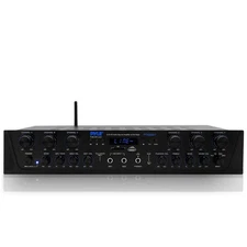 Pyle 600W Bluetooth AV Receiver 6 Channel Home Audio Amplifier with FM Radio