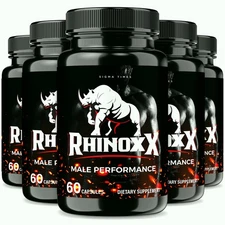 (5 Pack) Rhinox X Enhancement Pills for Men, Supports Performance & Male Energy