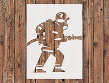 Reusable Firefighter Stencil Template for Wall Art  DIY Crafts - StencilAir