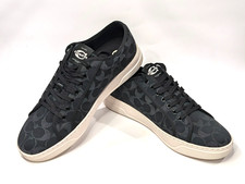 Coach Black Signature Denim Mens Sneakers Ccw06 - Size 10 Nwb