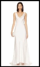 NEW NOEL & JEAN Katie May Muse Gown Ivory XL Satin Open Back Bridal *See Pics