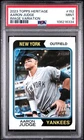 AARON JUDGE 2023 TOPPS HERITAGE IMAGE VARIATION BASEBALL CARD #152 PSA 9 MINT