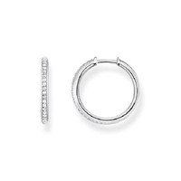 "Thomas Sabo Creolen \"Weisse Steine Pavé\" Silber CR673-051-14"