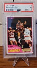 1981 TOPPS #21 MAGIC JOHNSON PSA 7