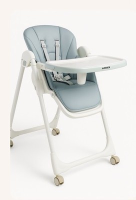 Mobiclinic Kids Hochstuhl Simba für Babys Klappbar Höhenverstellbar Gurt (Räder)