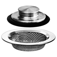 2PCS - Kitchen Sink Drain Strainer and Anti-Clogging Stopper Drainer Set for ...