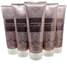 Bath Body Works Wrapped In Vanilla Ultimate Hydration Body Cream Lot of 5 NEW