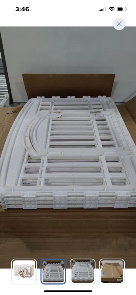 IRIS USA 24" 4 paneles parque infantil para perros con puerta, 35 x 35 x 24, corralito para cachorros Foto 2 de 4