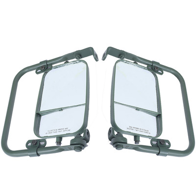 HUMVEE Hummer m998 Complete Mirror Set Pair with brackets New Green