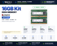 Kingston 16GB Kit 2x8GB DDR4 2400MHz PC4-19200 SODIMM Laptop RAM KMKYF9-MIH