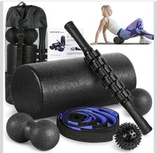 Foam Roller Set - Density Back Roller, Muscle Roller Fasciitis Ball, Stretching