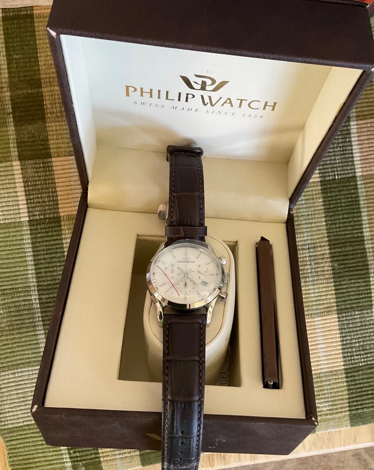 philip watch 41 mm chronograph Blaze racing Rare with ivory dial - Image 3 of 4
