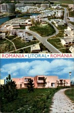 Aerial View Litoral Romania vintage postcard c675