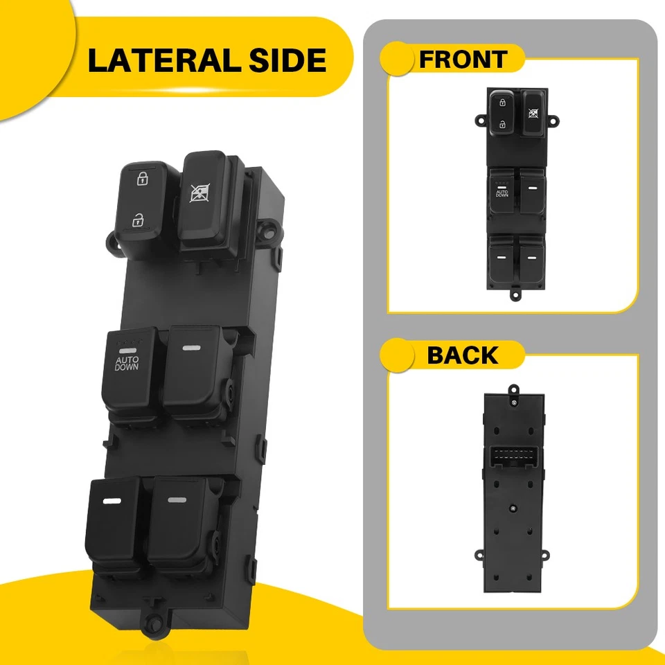 Interruptor de control de ventana maestra del lado del conductor DWS1979 compatible con Kia Optima1-5x 2011-13 Foto 4 de 4