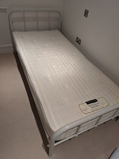 Single Bed and Mattress 3 foot Metal bedframe  Extra narrow space saver 