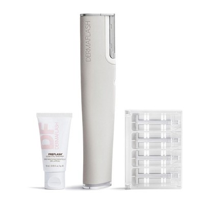 DERMAFLASH LUXE+ Sonic Dermaplaning Tool for Face Peach Fuzz Removal, Stone