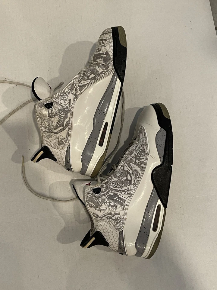 Nike Jordan Dub Zero туфли белый цемент sz. 10,5 311046-105 - Изображение 2 из 4