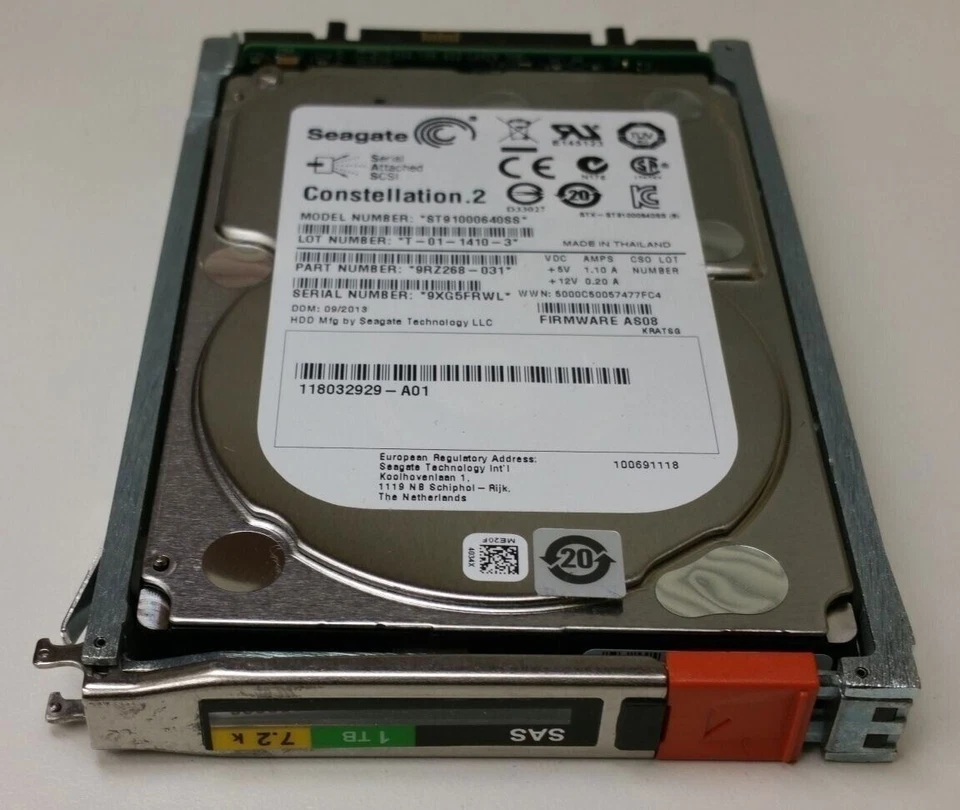 V4-2S07-010 EMC 1TB 005050606 7.2K 2.5" SAS Hard Drive VNX5200 VNX5400 - Image 4 of 4