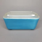 Vintage PYREX 502-B Blue Covered Refrigerator Dish w/502-C Lid