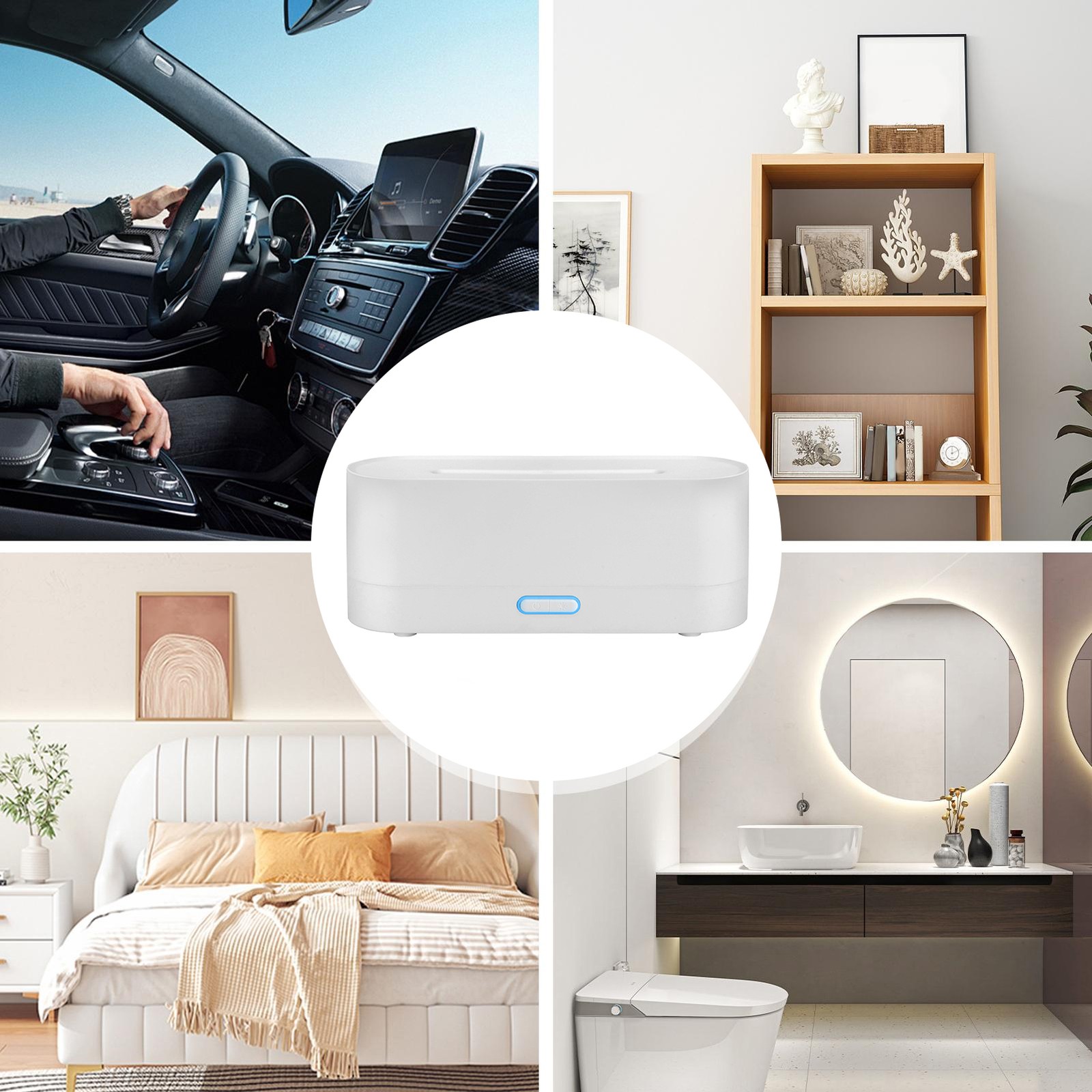 Desk Humidifier Wireless Ultrasonic Humidifier Waterless Auto-Off frugal
