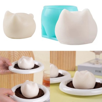 Dicke Katze Milch Pudding Silikon Form Halloween Gelee Schüssel Kuchen Blau Kaltform _wo