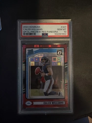 2024 Panini Donruss - Rated Rookie Caleb Williams #327 Optic Preview Red Pandora