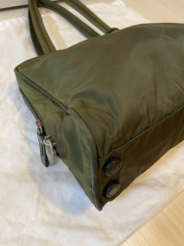 PRADA Nylon Shoulder Bag Tote Bag Auth Green Women Italy 115223 - Picture 13 of 20