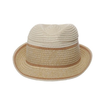 SEM MANIAS, Fedora-Hut, Größe: 36, Beige/Weiß, Unisex (Kinder) #LXf