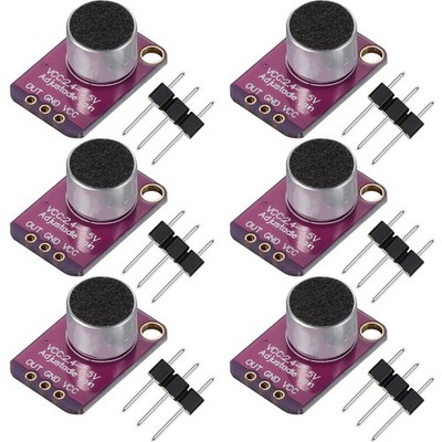 Weewooday 6 Pcs Max4466 Electret Microphone Amplifier Module with Gain