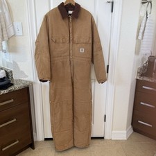 Carhartt Coveralls X02BRN 46 Short Arctic Insulated Liner USA Vtg 1997