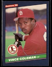 1986 Leaf #115 Vince Coleman RC Baseball Card 0303D