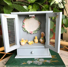 Vintage Wooden Ducks Hut Easter Spring Decoration Cottagecore Rustic