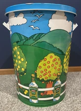 RARE Wolfschmidt Genuine Vodka 17" x 25" Metal Party Can Trash Can Garbage Can